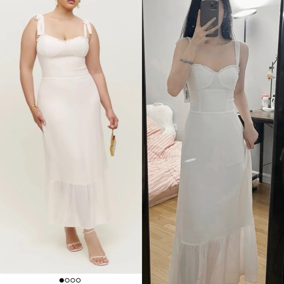 NWT Reformation Nikita Dress Ivory